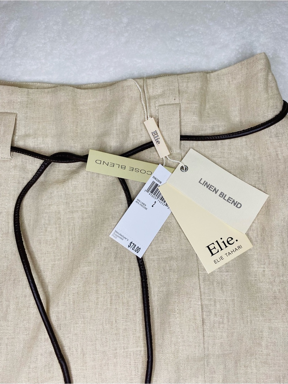 Elie Tahari Linen Blend Skirt - Picture 3 of 8